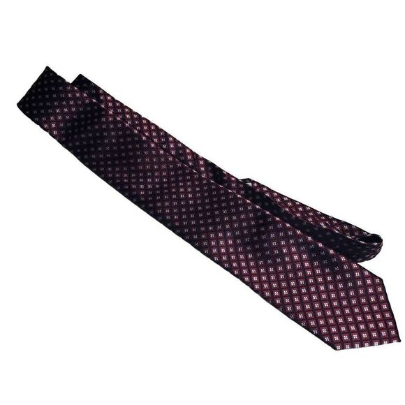 NWT IZOD Maroon and Blue Men's Silk Tie - Picture 2 of 6